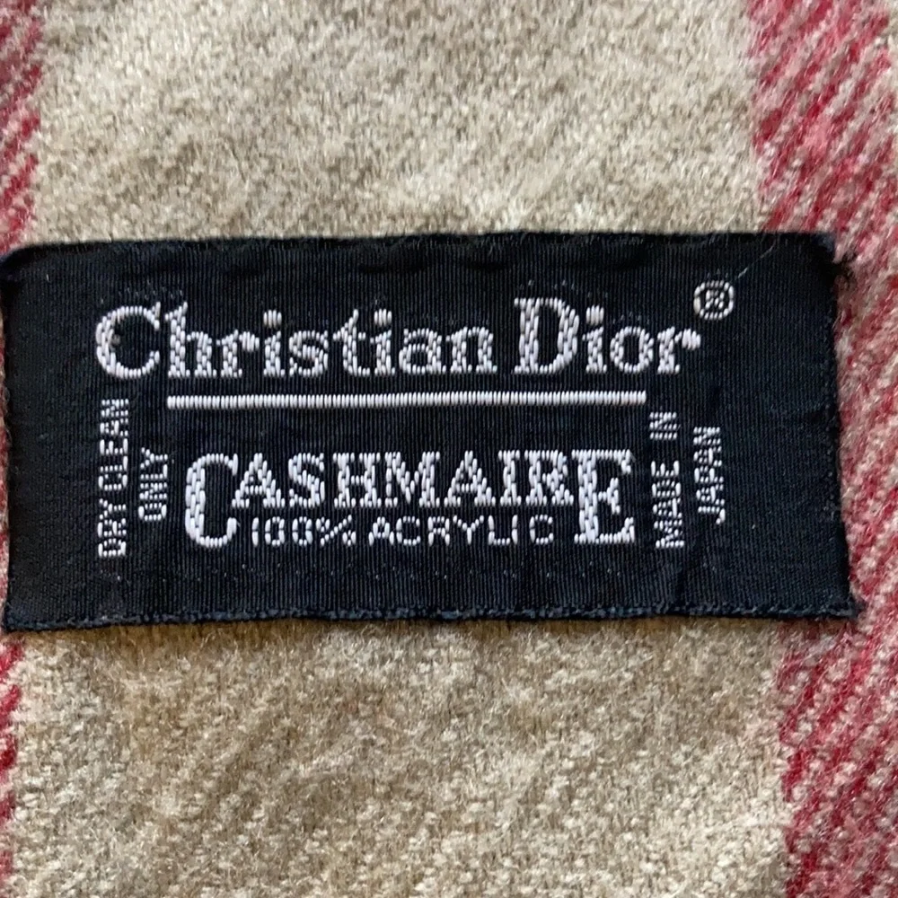 Christian Dior 100% Acrylic Striped Scarf